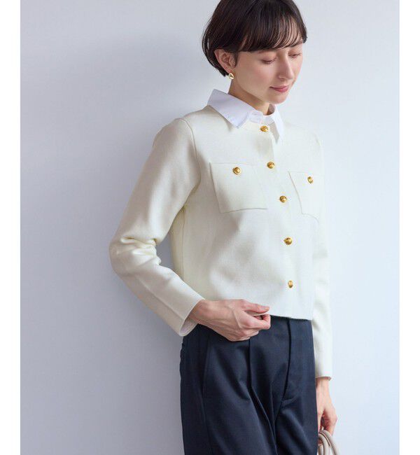 Rope&rsquo;Picnic「ミラノリブ金ボタンニットカーディガン」|カーディガン|