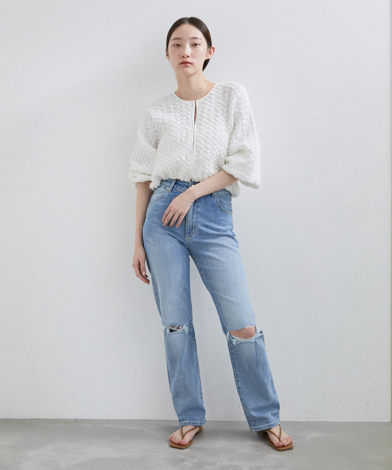 ADAM ET ROPE'「【ROLLA'S】ORIGINAL STRAIGHT BLEEKER WORN」|デニム|