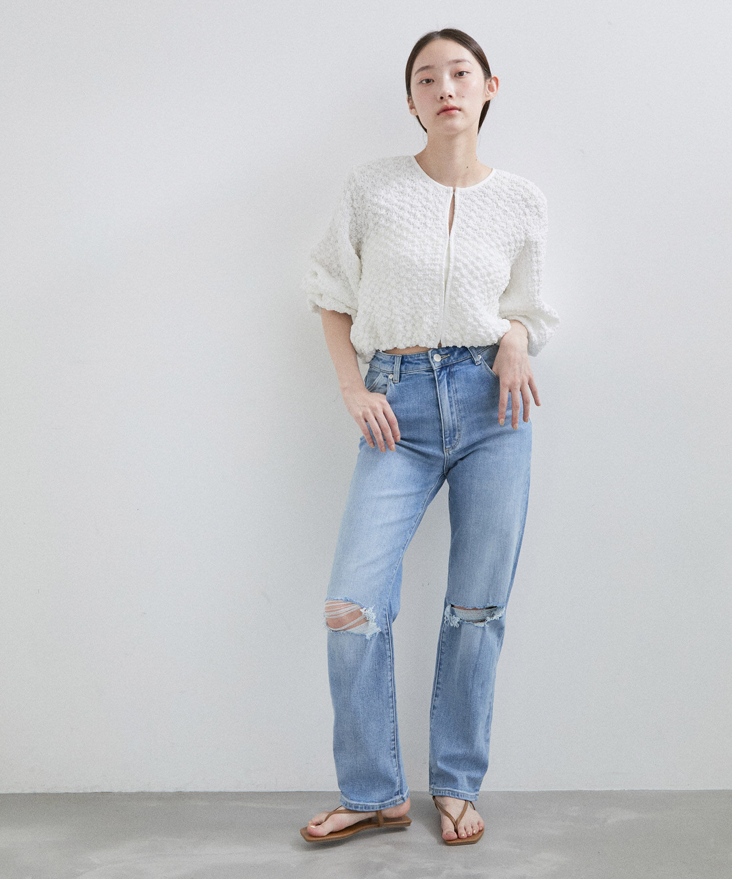 ADAM ET ROPE'「【ROLLA'S】ORIGINAL STRAIGHT BLEEKER WORN」|デニム|