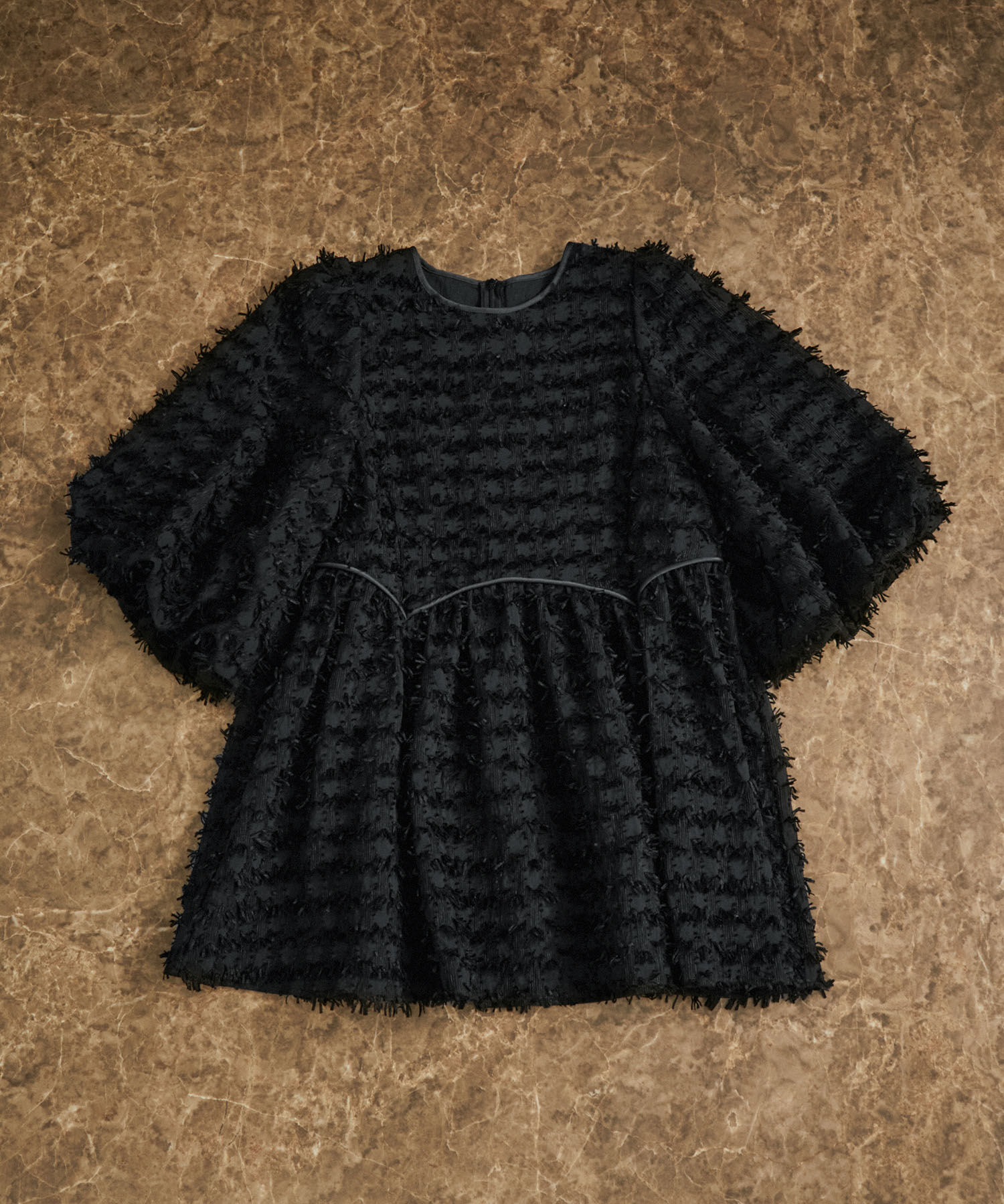 ADAM ET ROPE'「ジャガードペプラムブラウス」|シャツ・ブラウス|