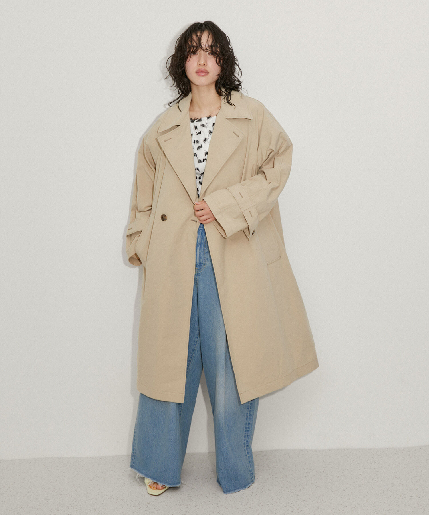 ADAM ET ROPE'「【環境配慮】ファンクショントレンチコート」|トレンチコート|