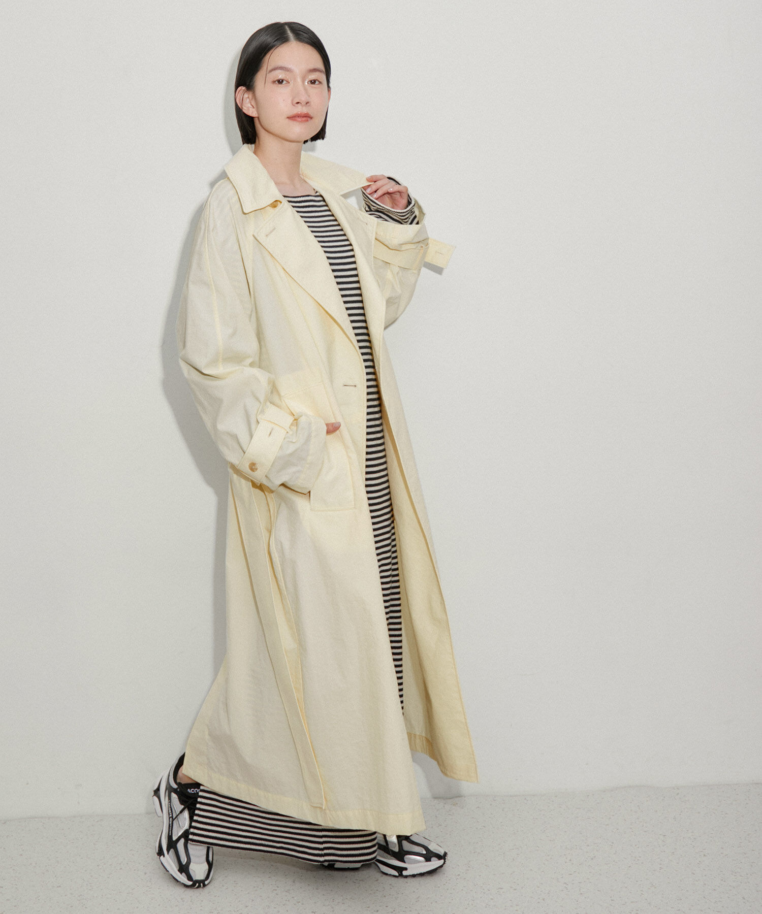 ADAM ET ROPE'「【環境配慮】ファンクショントレンチコート」|トレンチコート|