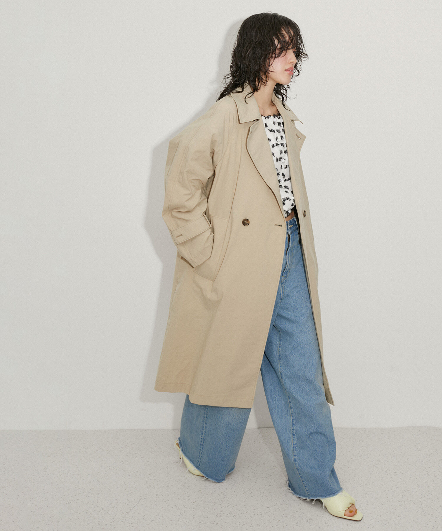 ADAM ET ROPE'「【環境配慮】ファンクショントレンチコート」|トレンチコート|