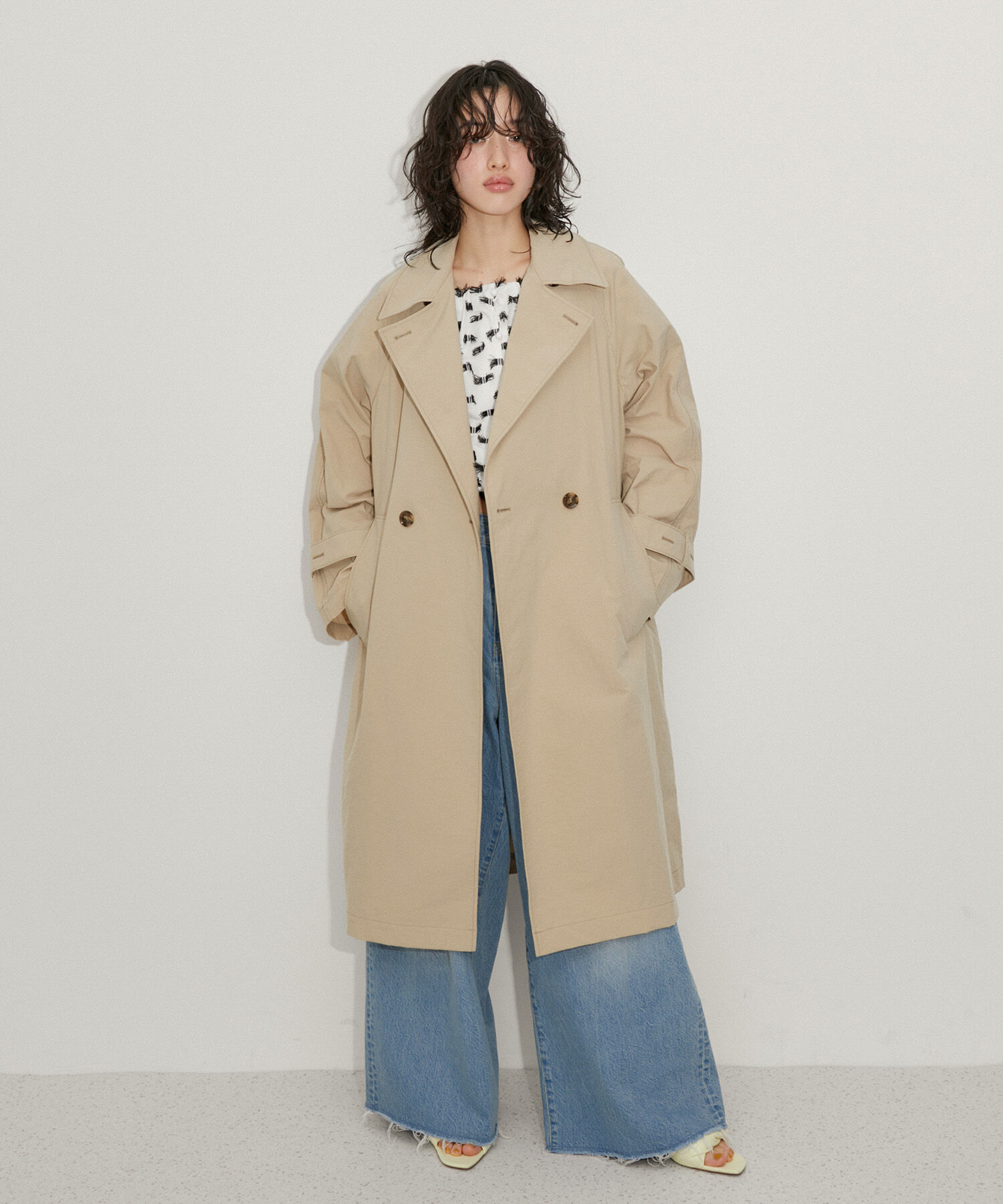 ADAM ET ROPE'「【環境配慮】ファンクショントレンチコート」|トレンチコート|ベージュ(27)