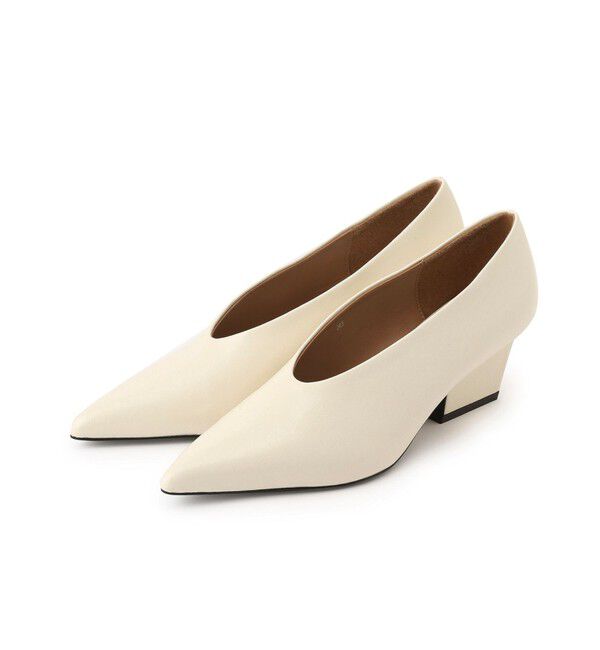 ADAM ET ROPE'「フォルムヒールポインテッドパンプス」|パンプス|