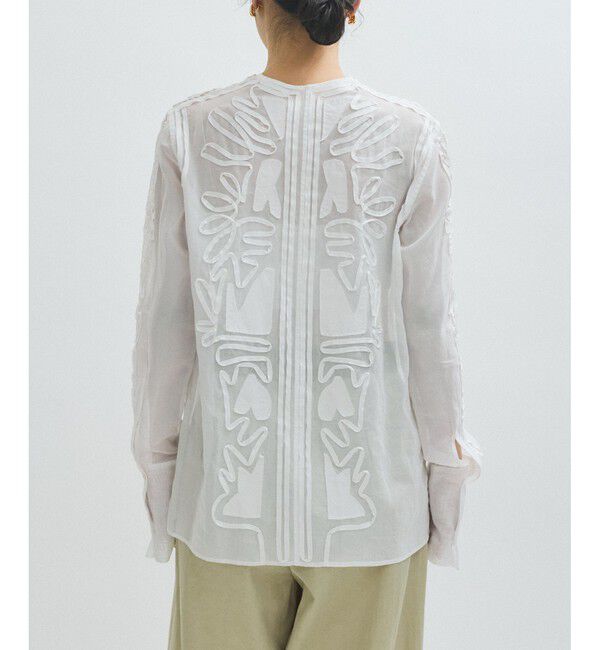 ADAM ET ROPE'「【EMOELLE】ステッチエンブロイダリーブラウス」|シャツ・ブラウス|