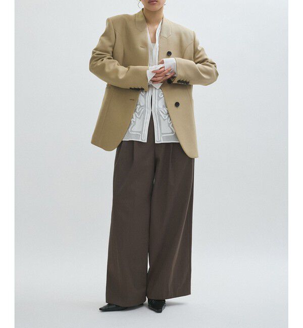 ADAM ET ROPE'「【EMOELLE】ステッチエンブロイダリーブラウス」|シャツ・ブラウス|