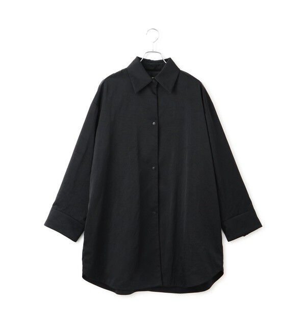 ADAM ET ROPE'「【EMOELLE】ナイロンサテンシャツブルゾン」|ブルゾン・スタジャン|