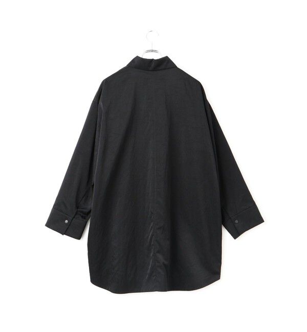 ADAM ET ROPE'「【EMOELLE】ナイロンサテンシャツブルゾン」|ブルゾン・スタジャン|