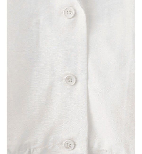 ADAM ET ROPE'「【サステナブル】オープンカラーペプラムシャツ」|シャツ・ブラウス|