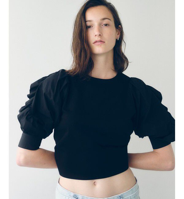 ADAM ET ROPE'「【サステナブル】バルーンスリーブTシャツ」|Tシャツ・カットソー|