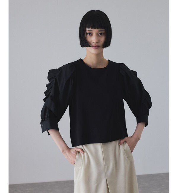 ADAM ET ROPE'「【サステナブル】バルーンスリーブTシャツ」|Tシャツ・カットソー|