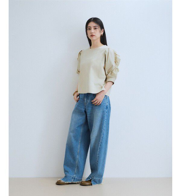 ADAM ET ROPE'「【サステナブル】バルーンスリーブTシャツ」|Tシャツ・カットソー|