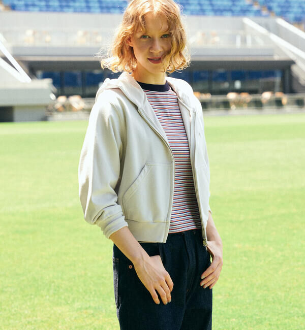 GYMPHLEX「Gymphlex | フレンチテリー ジップパーカー WOMEN」|スウェット・ジャージ|LTGREY