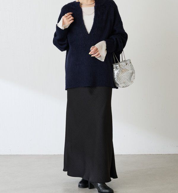  「エアリー深Vニット」|ニット・セーター|