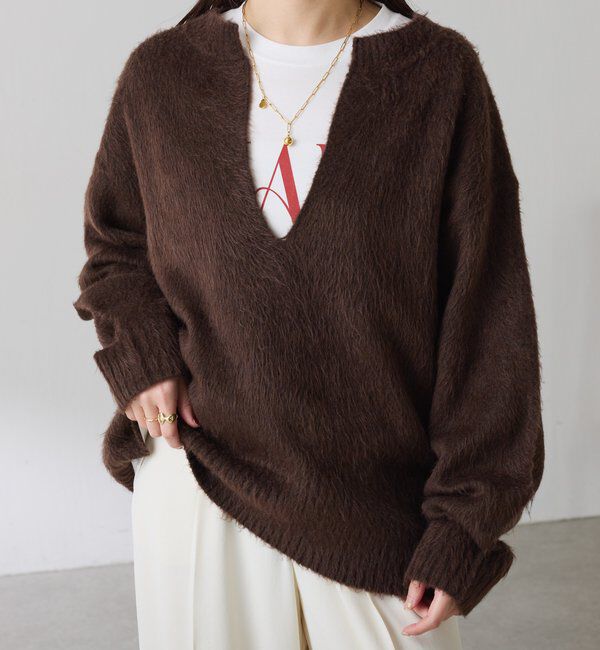  「エアリー深Vニット」|ニット・セーター|