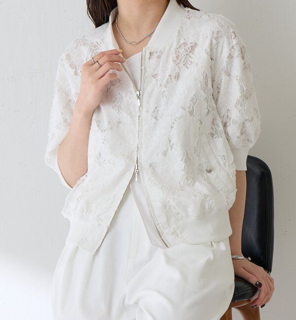  「ローン&times;レースキルトブルゾン」|ベスト・ジレ|