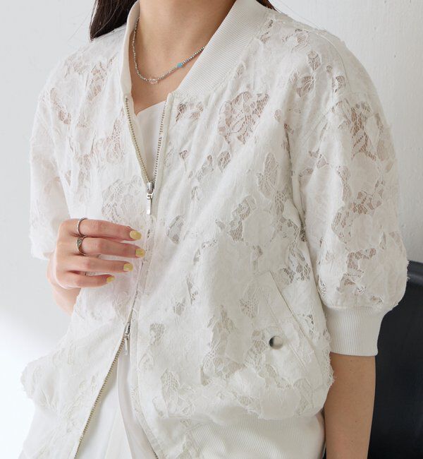  「ローン&times;レースキルトブルゾン」|ベスト・ジレ|