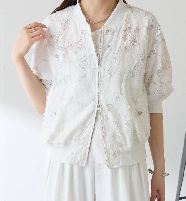  「ローン&times;レースキルトブルゾン」|ベスト・ジレ|