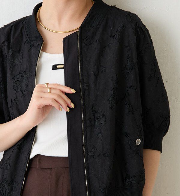  「ローン&times;レースキルトブルゾン」|ベスト・ジレ|