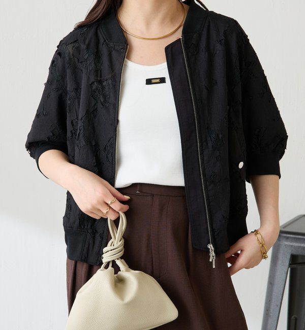  「ローン&times;レースキルトブルゾン」|ベスト・ジレ|