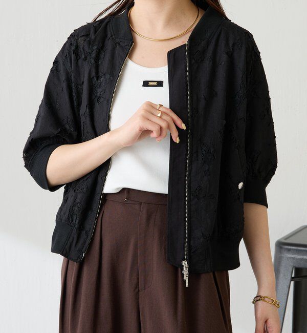  「ローン&times;レースキルトブルゾン」|ベスト・ジレ|