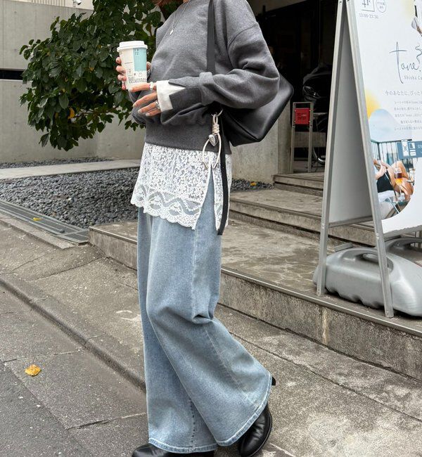  「【インフルエンサー@asamin企画】レイヤード風スウェット」|Tシャツ・カットソー|