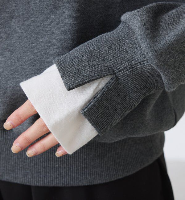  「【インフルエンサー@asamin企画】レイヤード風スウェット」|Tシャツ・カットソー|