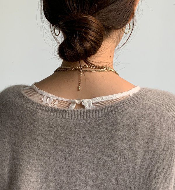  「ファーウールポンチョプルオーバー」|ニット・セーター|