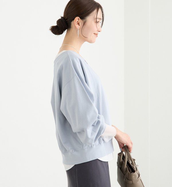  「【前後２way仕様】ボートネック2wayスウェット」|Tシャツ・カットソー|