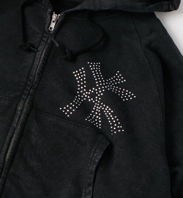  「KOOKY'N KYケミカルラインストーンジップパーカー」|パーカー|