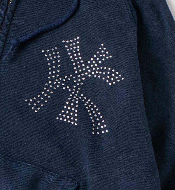  「KOOKY'N KYケミカルラインストーンジップパーカー」|パーカー|