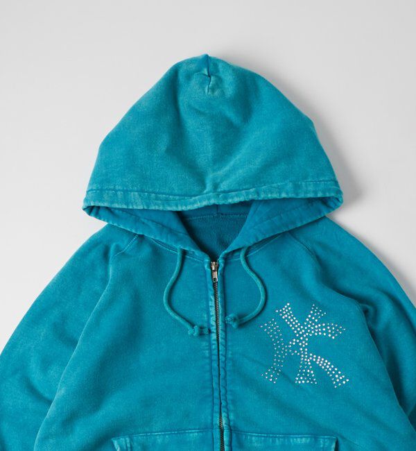  「KOOKY'N KYケミカルラインストーンジップパーカー」|パーカー|