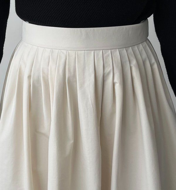  「【低身長サイズあり】タックフレアスカート」|スカート|