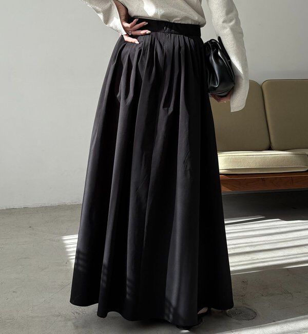  「【低身長サイズあり】タックフレアスカート」|スカート|