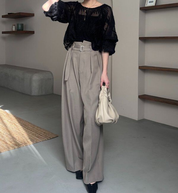  「【yuu企画】ジャガードシアーブラウス」|シャツ・ブラウス|