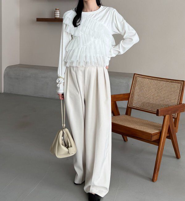  「【kon企画】フリルドッキングロンT」|Tシャツ・カットソー|