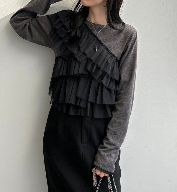  「【kon企画】フリルドッキングロンT」|Tシャツ・カットソー|