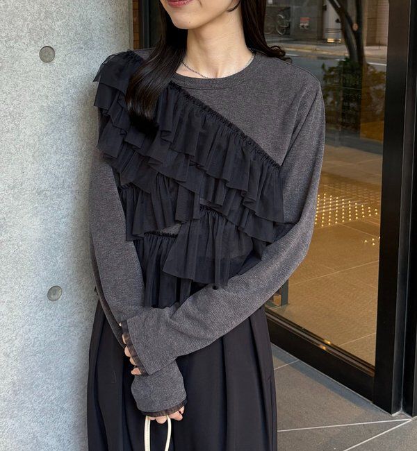  「【kon企画】フリルドッキングロンT」|Tシャツ・カットソー|