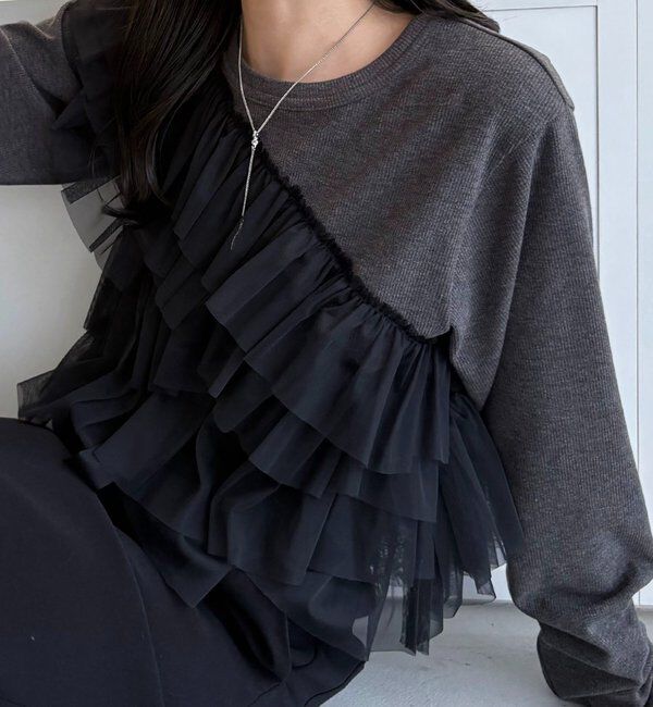  「【kon企画】フリルドッキングロンT」|Tシャツ・カットソー|