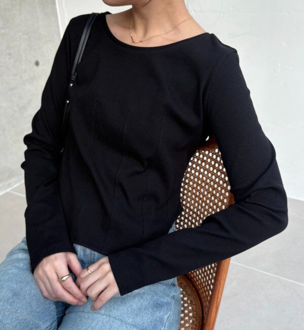  「コルセットロンT」|Tシャツ・カットソー|ブラック