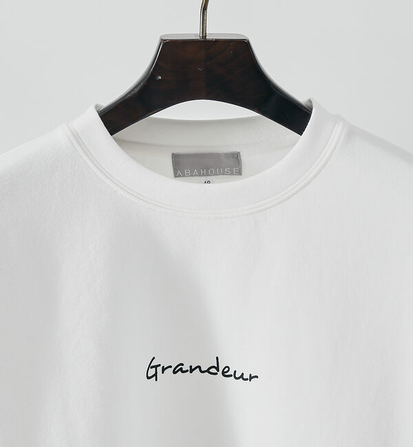 ABAHOUSE「【Grandeur】シルキーダンボール ロゴ 長袖 Tシャツ」|Tシャツ・カットソー|