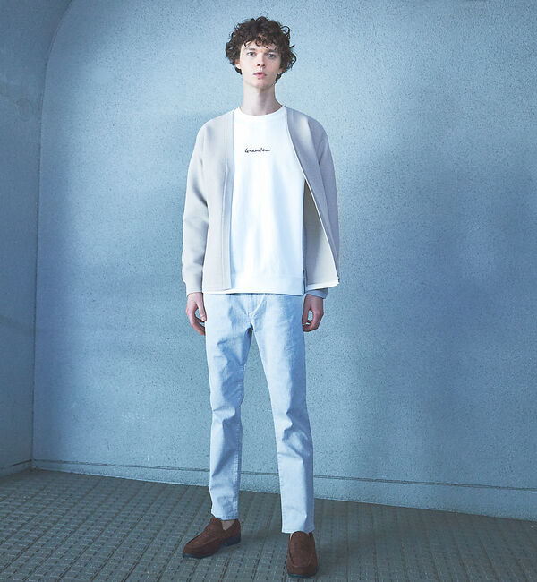 ABAHOUSE「【Grandeur】シルキーダンボール ロゴ 長袖 Tシャツ」|Tシャツ・カットソー|