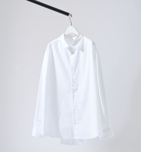 ABAHOUSE「ストレッチコットン レギュラーカラー リラックスシャツ / オーバーサイズ【予約」|シャツ・ブラウス|