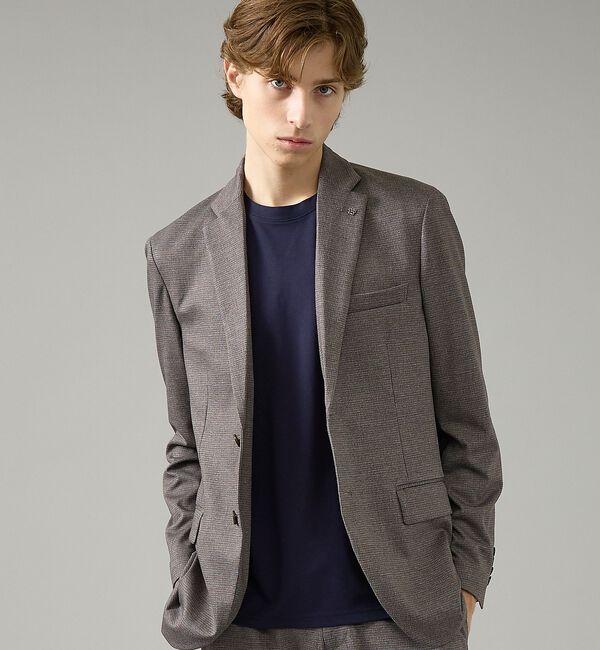 ABAHOUSE「【セットアップ対応】チェック柄 ライトポンチ ジャケット / FLEX JACK」|テーラードジャケット|