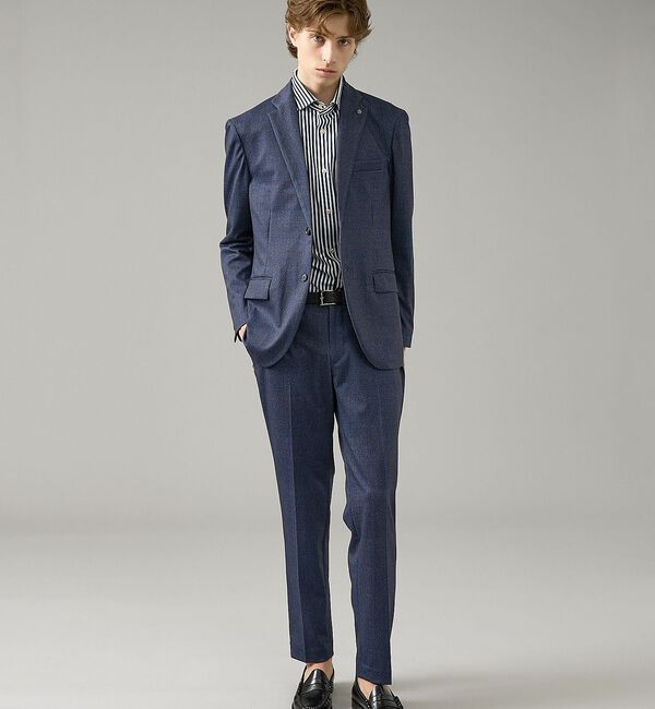 ABAHOUSE「【セットアップ対応】チェック柄 ライトポンチ ジャケット / FLEX JACK」|テーラードジャケット|