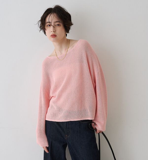 Rouge vif「【一部店舗限定】バックスリットゆるメッシュニット【予約】」|ニット・セーター|