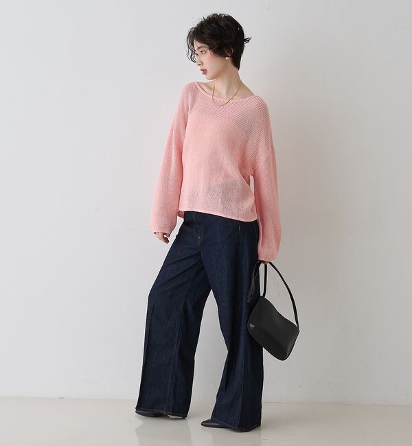 Rouge vif「【一部店舗限定】バックスリットゆるメッシュニット【予約】」|ニット・セーター|