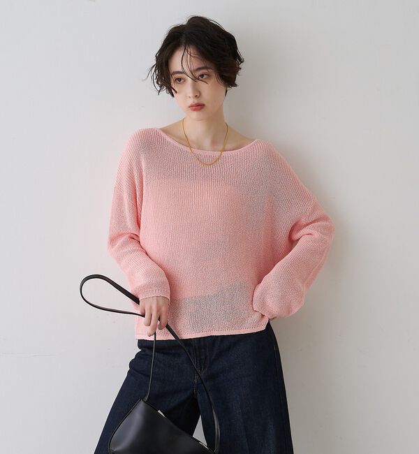 Rouge vif「【一部店舗限定】バックスリットゆるメッシュニット【予約】」|ニット・セーター|