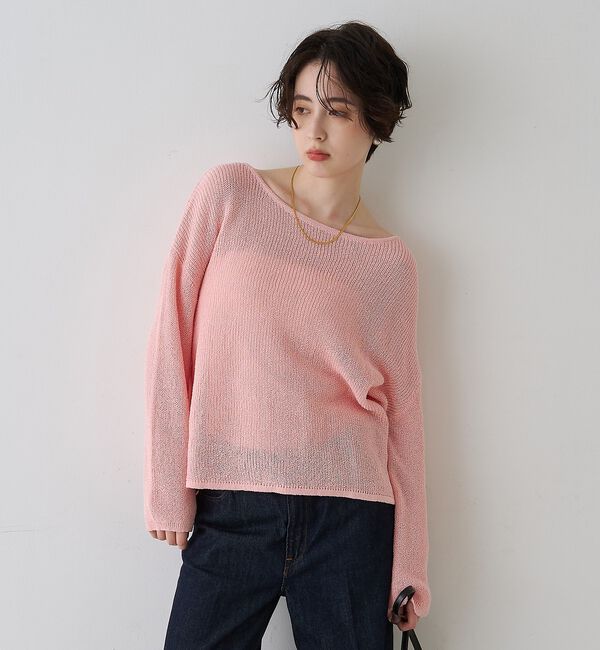 Rouge vif「【一部店舗限定】バックスリットゆるメッシュニット【予約】」|ニット・セーター|